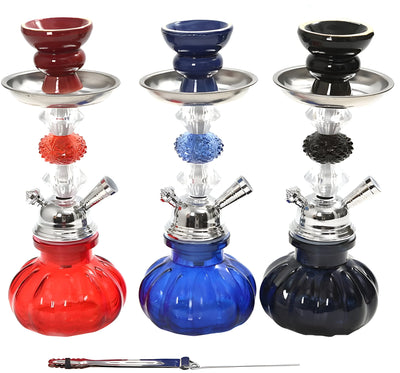 Small Hookah Set, Portable Hookah with Accessories Mini Pumpkin Hookah Kit With Silicone Hose Complete Set Shisha for Home Cars and Parties SN Store